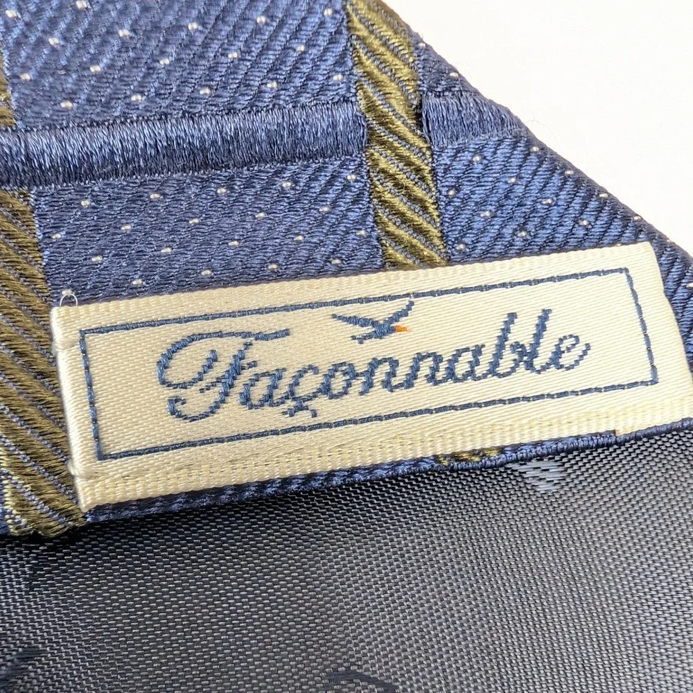 Faconnable & Alexander Julian Mens Tie Bundle Blue 2pc